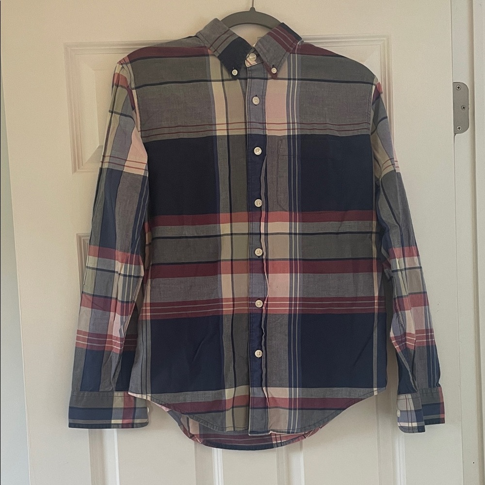 Abercrombie & Fitch Navy and Red Plaid Shirt